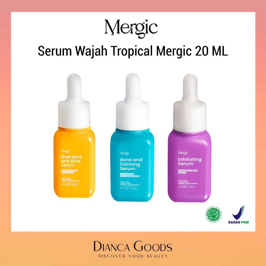 MERGIC Serum Wajah 20 ML Dark spot & Glow / Acne and Calming / Exfoliating Peeling Serum | Mencerahkan bekas Jerawat Eksfoliasi
